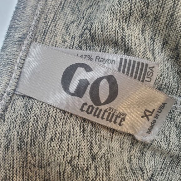 Go Couture Knit Ombre Grey Maxidress Low Back XL - Picture 2 of 3